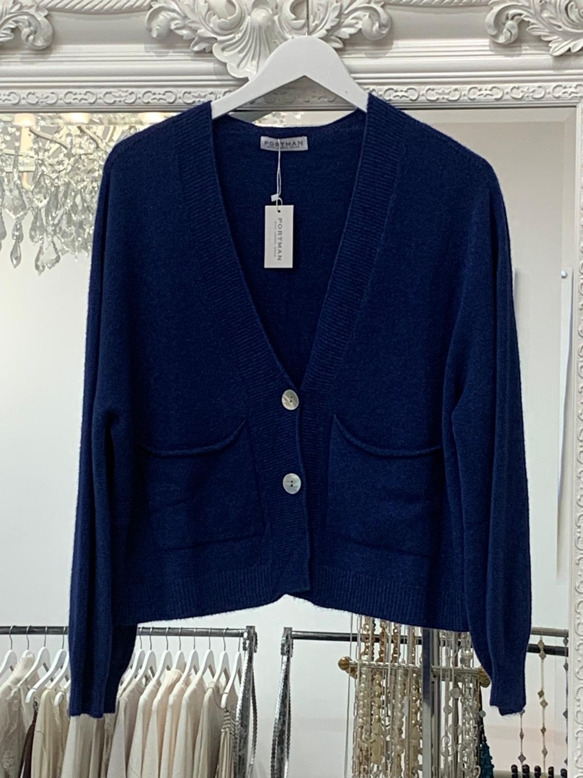 The Madison cardigan in navy with pockets