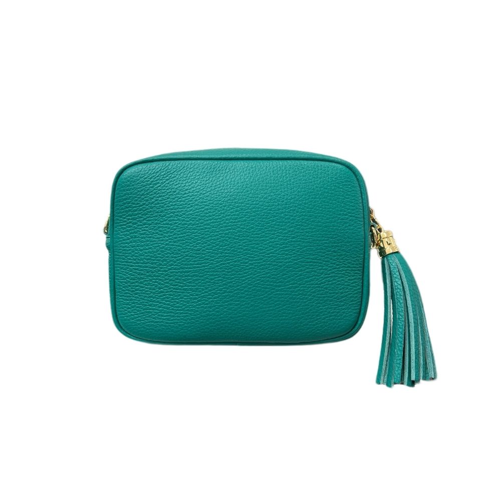Tassel Italian Leather Handbag Teal