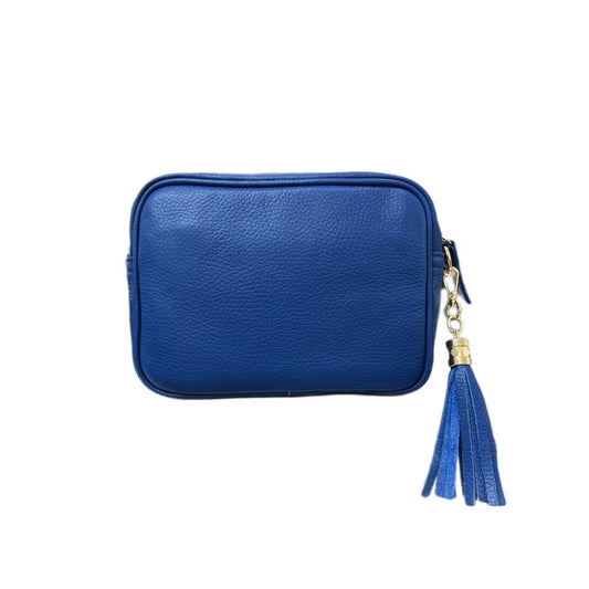 Tassel Italian Leather Handbag Royal Blue