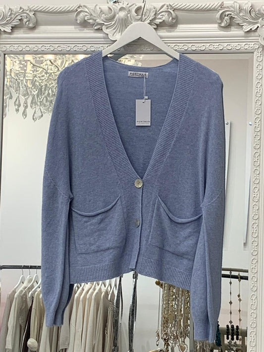 The Madison cardigan in denim blue