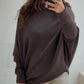 Asymmetrical Simmi Jumper in chocolate brown