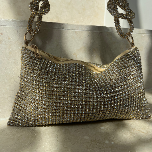Gold Diamanté Goddess Collection Handbag