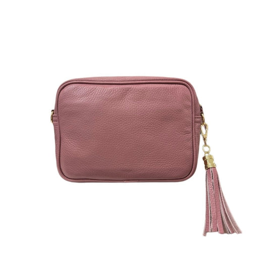 Tassel Italian Leather Handbag Rose Pink