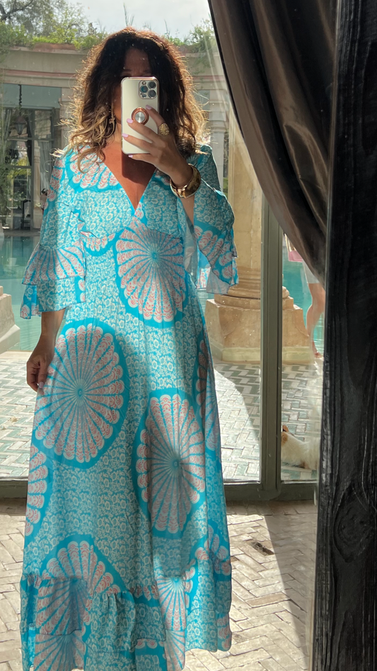 Turquoise Casablanca dress